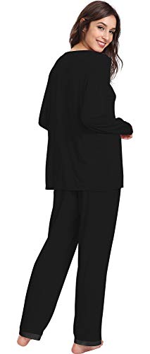 GYS Viscose from Bamboo Women's Pajama Sets Super Soft Long Sleeve Sleepwear Comfy Winter Pjs Sets S-4X3