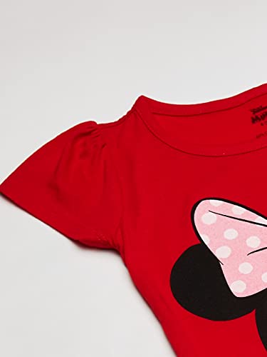 Disney Girls' Toddler Minnie Mouse Short Sleeve T-Shirt, Red, 5T3