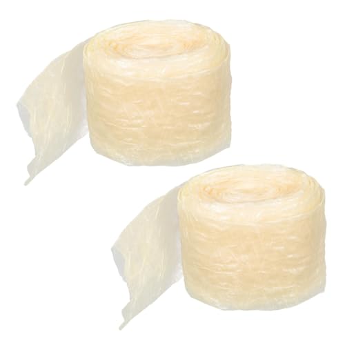 VALICLUD 2pcs 17mm Edible Collagen Sausage Casings Sausage Casing Skin for Homemade and Ham Making Natural Wrapper Suitable for Hot Dog and Preparation