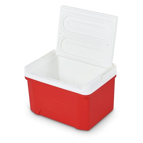 Image of Small Cooler 9 Quart Laguna Ice Chest, 13 Can Capacity Portable Hard Cooler with Lid, Compact Insulated Cooler for Camping, Beach, Picnic & Travel - Red