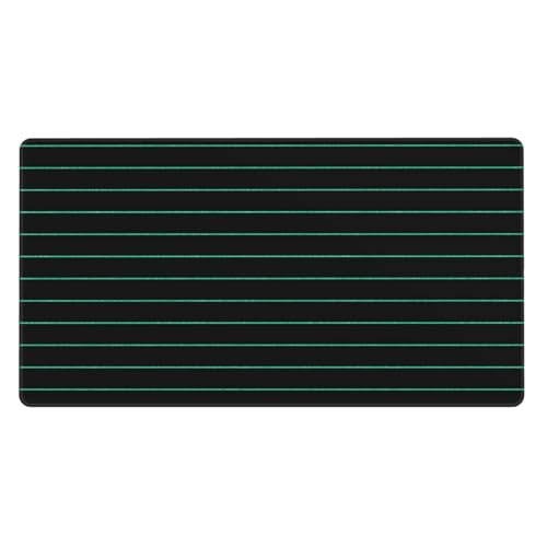 Grand tapis de souris de jeu noir aux lignes fines et bords cousus pour bureau