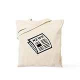 CafePress Newspaper Tote Bag Natural Canvas Tote Bag, Reusable Shopping Bag