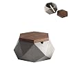 AMITD Asbak met deksel voor buiten, grijs, cement decoratie, woning, 118 x 55 mm, asbak beton grijs
