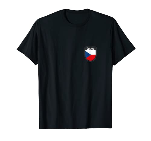 Flag Czech Republic T-Shirt, Black