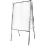 tectake® A1 Kundenstopper Outdoor, DIN A1 Plakatständer, wetterfester Aufsteller Ständer, Alu Werbeaufsteller klappbar, Wegweiser, Werbetafel für aussen, beidseitige Tafel für Plakate, inkl. 2 Folien