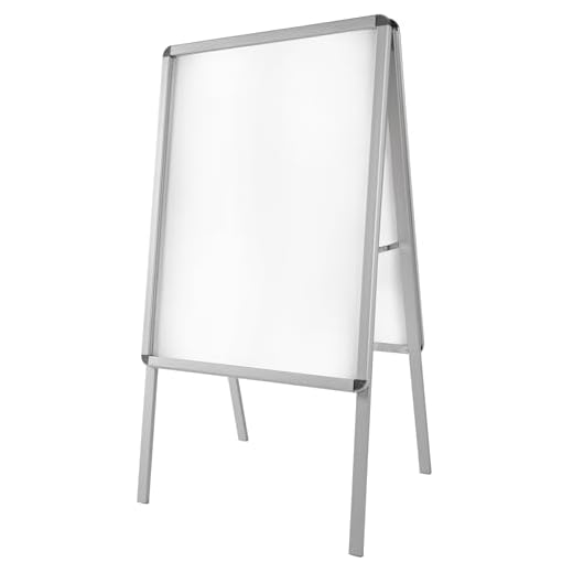 tectake® A1 Kundenstopper Outdoor, DIN A1 Plakatständer, wetterfester Aufsteller Ständer, Alu Werbeaufsteller klappbar, Wegweiser, Werbetafel für aussen, beidseitige Tafel für Plakate, inkl. 2 Folien