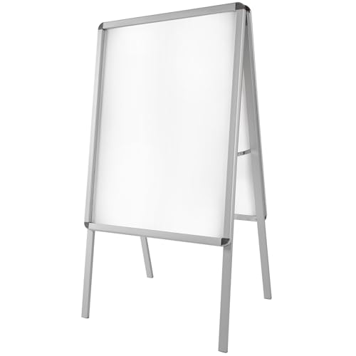 tectake A1 Kundenstopper Outdoor DIN A1 Plakatständer wetterfester Aufsteller Ständer Alu Werbeaufsteller klappbar Wegweiser Werbetafel für aussen beidseitige Tafel für Plakate inkl. 2 Folien