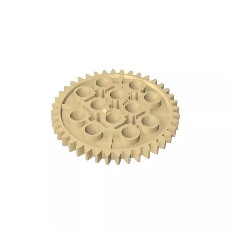 3649 Gear Technic Gear 40 Tooth 10 Pieces GDS-1099 Compatible with Lego Building Blocks Color:Tan — image 1