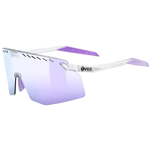 uvex pace stage - lunettes de sport pour adults - protection à 100% contre les UVA, UVB et UVC - anti-buée - clear/mir.pink - one size