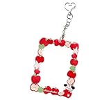 Soporte para tarjetas fotográficas, llavero, tarjetero, protector para tarjetas de estudiante, funda protectora para tarjetas de fotos, llavero con colgante