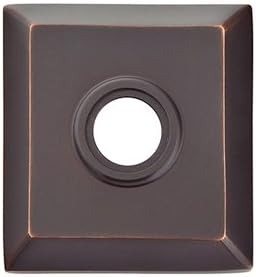 Emtek Modern Brass Towel Ring with Matching Finish Rosette - Choice of 6 Finishes - 280131US4 - Quincy Rosette - Satin Brass (US4)