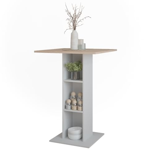 Vicco Tavolo Da Bar Bianco/Sonoma 75 X 75 Cm - 6