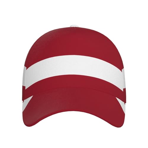 BOAIHH Casquette de baseball confortable et respirante, motif drapeau de la Lettonie, légère et durable, pour un usage quotidien, noir