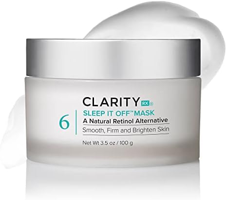 ClarityRx Sleep It Off Natural Retinol Alternative Overnight Treatment, Anti-Aging Face Mask, Natural Plant-Based Leave-On Moisturizer, Minimizes Dark Spots, Fine Lines & Wrinkles (3.5 oz)