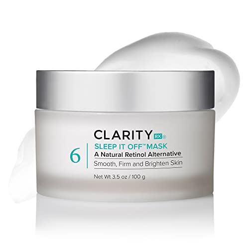 Clarityrx Sleep It Off Retinol Alternative Anti-Aging Face Mask, Natural Plant-Based Leave-On Moisturizer With B Vitamins, Minimizes Dark Spots, Fine Lines & Wrinkles (3.5 Oz) #TOP12