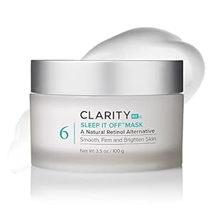 ClarityRx Sleep It Off Retinol Alternative Anti-Aging Face Mask, Natural Plant-Based Leave-On Moisturizer with B Vitamins, Minimizes Dark Spots, Fine Lines & Wrinkles (3.5 oz)