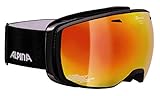 Skibrille kann durch Aussparung im Brillenrahmen über der normale Sehhilfe getragen werden