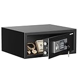 Locksworth Safe for Home, 0.7 Cubic Feet Safety Box, Lock Box for Money, Jewelry, Documents and Guns, Digital Security Safe for Office, Hotel and Personal Use, 16.9'W x 14.6'D x 7'H