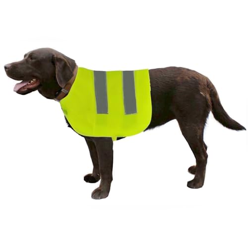 Fashion By Purdashian Reflective Dog Coat | Hi Vis Dog Coat | Dog High Vis Vest With Adjustable Straps | Highly Reflective Lightweight Cotton Dog Jacket (M)
