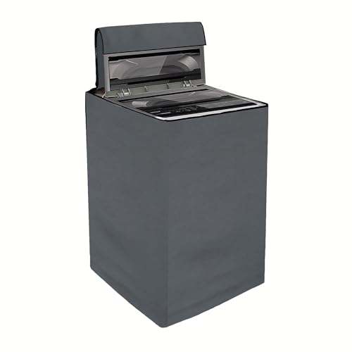 MAHAL CREATION Waterproof, Dust-Proof Top Load Fully Automatic Washing Machine Cover Suitable For Samsung, Lg, Godrej, Whirlphool 7kg, 7.5kg, 8kg 9Kg, 10kg, 11kg, 12kg, Size 63DX63WX94H Cm, Grey.