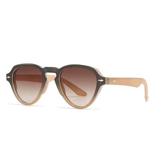 Lunettes de soleil rondes pour éviter les reflets en photographie de rue style rétro
