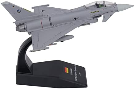1:100 EF2000 Fighter Airplane Model, Eurofighter Typhoon Diecast Plane Model Attack Fighter Plane Model with Stable Base, Military Planes Display Model for Kids Collection and Gift