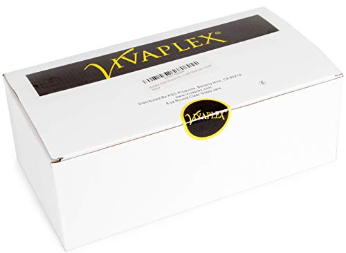 Vivaplex, Clear, 8 Ounce, Round Glass Jars, With Black Lids - 8 Pack #TOP1