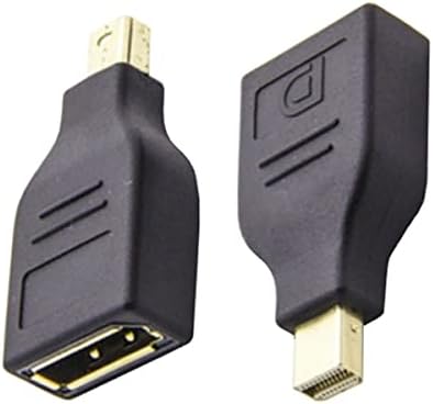 Premium Cord DisplayPort to Mini DisplayPort Adapter, Video Full HD 1080p 60Hz, DisplayPort Female to Mini DisplayPort Male, Black