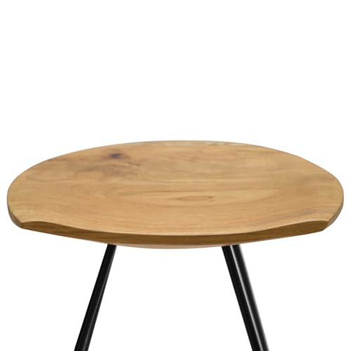 Tabourets de bar confortables en bois de teck et fer pour optimiser l'espace de cuisine - 8