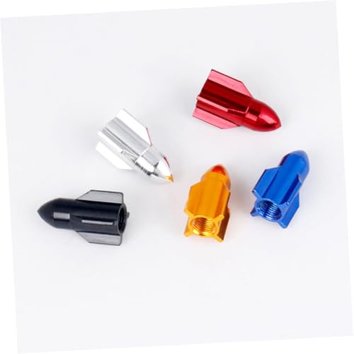 VICASKY 10 piezas tapas metálicas para válvula de neumáticos de bicicleta de aleación de aluminio colores surtidos con protección sellada contra suciedad y agua para neumáticos de bicicleta de carretera, montaña y más miniatura 5