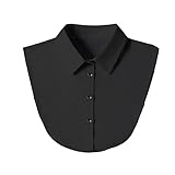 Beuniar Fake Collar Detachable Blouse Dickey Half Shirt Dress for Women & Girl (Black) Beuniar Fake Collar Detachable Blouse Dickey Half Shirt Dress for Women & Girl (Black)
