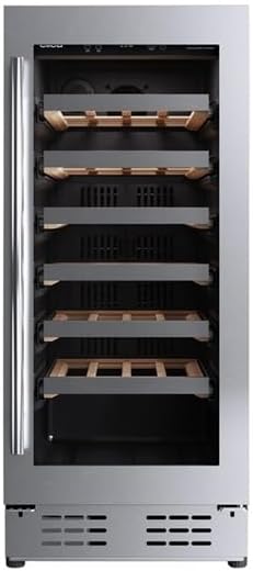 Elica EWS31SS1: 15 Inch Freestanding/Built-in Wine Cellar with 27 Bottles Capacity