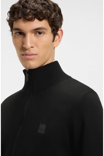 BOSS Hommes Kanozip S Veste en maille de coton et de cachemire