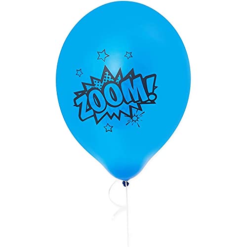 Comic Book Hero Themed Birthday Balloons For Kids (12 In, 5 Colors, 50 Pack) #TOP2
