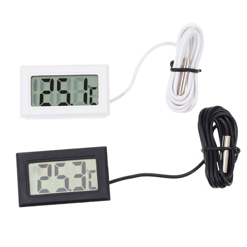 BESPORTBLE 2pcs Digital Refrigerator Thermometer Embedded Temperature Gauge Display for Accurate Readings Refrigerators Freezers Jars and More