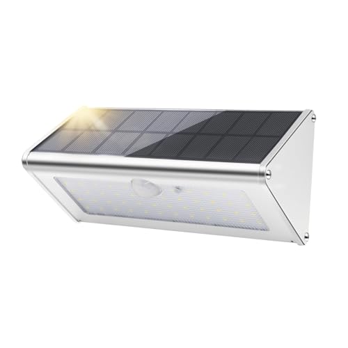 SUNFUCAN lampe solaire d'extérieur avec détecteur de mouvement, applique