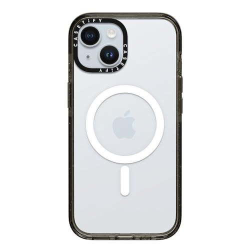 Image of CASETiFY for iPhone 15 Case - Impact Compatible with MagSafe Clear Black