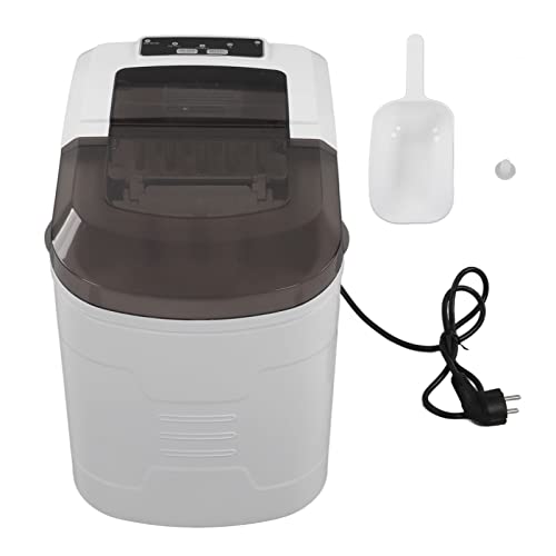 LBEC Tragbare Eiswürfelmaschine, 112 W, weiß, niedriger Energieverbrauch, ABS-Eiswürfelmaschine, 2,2 l, geräuscharm, mit Umwälzwassertank für die Küche