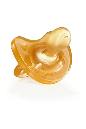 Chicco Physio Soft Chupetes para Bebés de 0 a 6 Meses, Látex Natural Suave y Delicado que Imita el Pecho Materno, con Orificios de Ventilación y Tetina Physioforma - Marrón