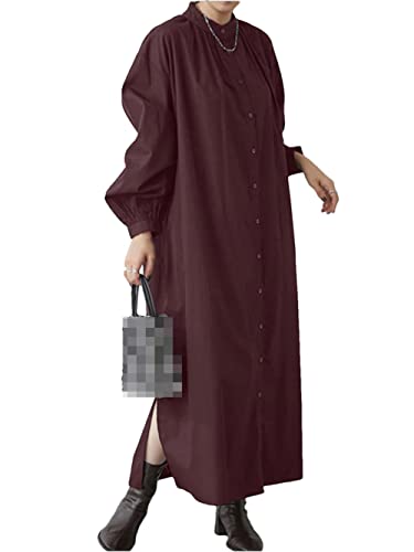 Robe longue d'été unie au design coréen décontracté et coupe oversize