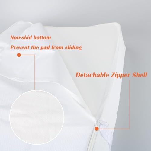 Image of Waterproof Contour Diaper Changing Pad - 80 x 40 cm Baby Change Mat with Safety Strap, Anti-Slip Base, Easy to Clean, Lightweight - Fits All Standard Changing Tables & Dresser Tops