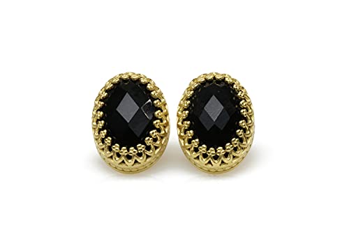 Boucles d'oreilles en onyx noir pendantes, bijoux de mode artisanaux pour femme