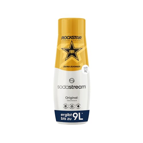 SodaStream Jarabe Rockstar Original Zero – 1 botella con 9 litros de bebida preparada, preparada en segundos y siempre fresca, 440 ml