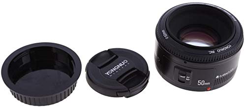 Yongnuo YN50 mm F1.8 Objectif standard avec grande ouverture, mise au point automatique pour appareil photo reflex numérique Canon EF Rebel