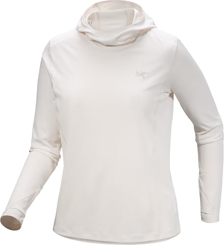 Arcteryx Sunna Hoody Womens | Breathable UPF 50+ Hoody for Hikes in Full Sun | Arctic Silk Medium