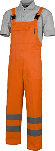 Work Team Peto de Alta Visibilidad con Cintas Reflectantes, EN471; Media Espalda Cubierta, Bolso en Pecho. Hombre Naranja A.V. 54