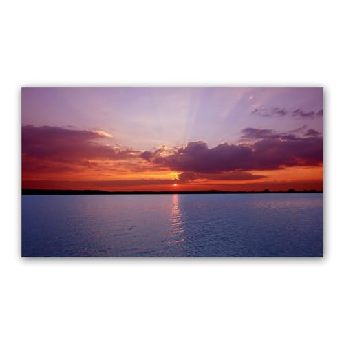 Tableaux pour la mur impression photo paysage coucher de soleil sur toile