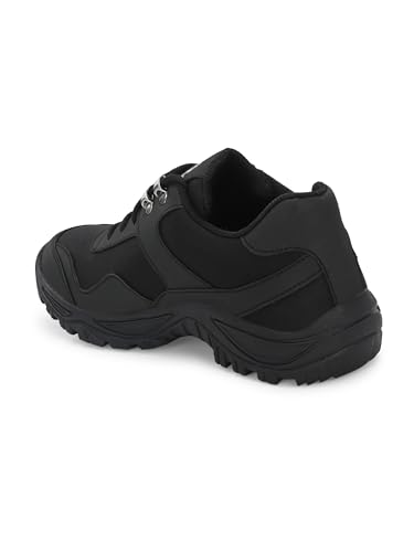Image of Leo Men's Black Light Weight Casual Waterproof Shoes for Trekking, Hiking & Other Outdoor Activities