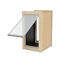 Endura Flap E2 Single Flap Pet Door for Thick Walls | Deep Wall Design up to 15.75" Thick | Insulating Dual-Layer Flap & Durable Aluminum Frame | includes Locking Cover | Tan, XL, Single Flap