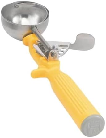 Vollrath 1-5/8 oz Stainless Steel Disher - Size 20,Yellow image 3